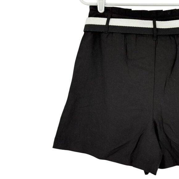 Sofia Vergara Jeans Women's Linen Blend High Rise Belted Black Shorts Size 2 NWT - Picture 4 of 11